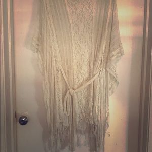 Lace beach cover up